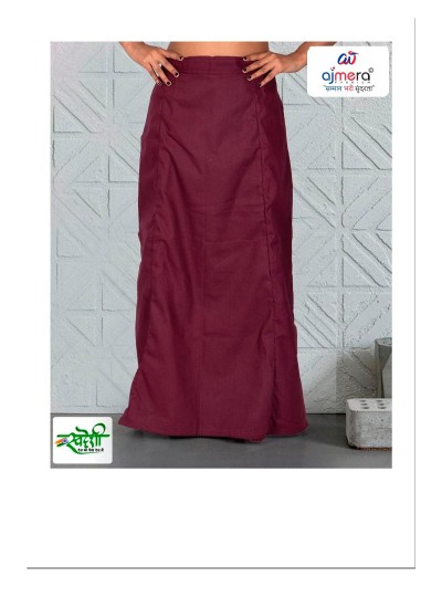 Wholesale Poplin Petticoats in Soft Breathable Cotton for Sarees with Elastic Waistband in Nepal