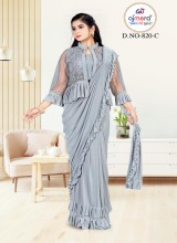 Wholesale Ready to Wear Sarees Superior Quality Polyester Georgette Silk Blend and Crepe Fabrics